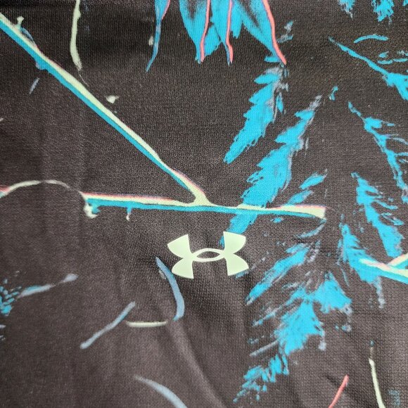 Womens Under Armour Loose Fit Hooded Pullover Sweatshirt Multicolor Leaf Size S - Picture 6 of 12